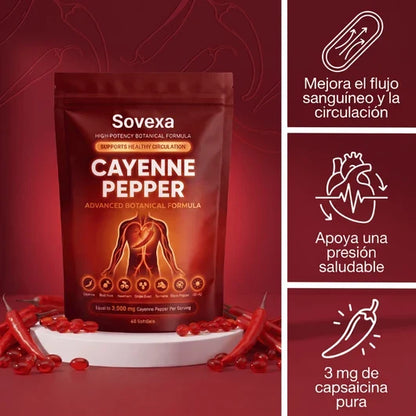 Sovexa® Cayenne Pepper – Suplemento Botánico para Circulación Saludable