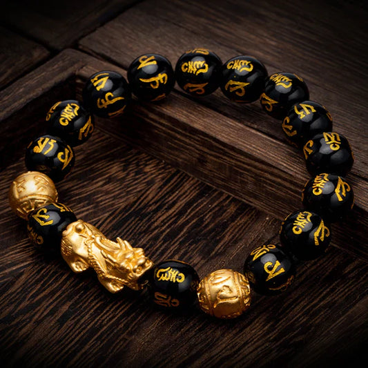 ✨ Pulsera Pi Xiu de Obsidiana 🖤 Brazalete de Energía y Protección 🛡️💫
